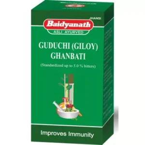 Baidyanath Guduchi(Giloy)Ghan Bati Tablet (60tab, Pack of 2)