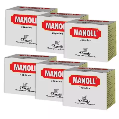 Charak Manoll Capsule (20caps, Pack of 6)