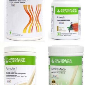 HERBALIFE Weight Loss Combo Formula 1 Shake Mix Kulfi Flavor With Protein Powder and Shake Mate Vanilla Flavor With Afresh Energy Drink Mix Tulsi Flavor(1450 GM)